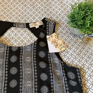 BoHo print sleeveless dress